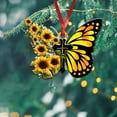 thumbnail image 4 of Butterfly Faith Sunflower Cross Car Mirror Hanging Ornament - Christian Gift & Decor, 4 of 5