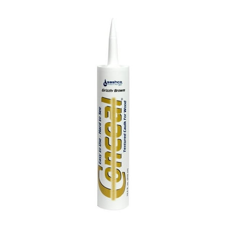 Sashco Conceal Textured Wood Caulking, 10.5 Ounce Tube, Grizzly Brown Pack of