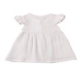 thumbnail image 3 of Filles Tout-Petits Robe Couleur Unie d'Été Lin Volant Mini Jupe Cqh, 3 of 6
