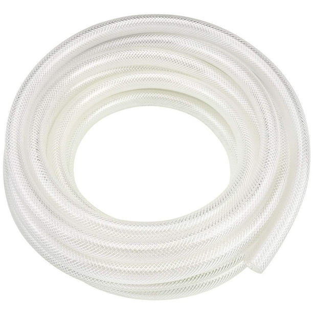 3/4" ID x 10 Ft High Pressure Braided Clear PVC Hose Vinyl Tubing
