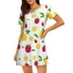 thumbnail image 1 of Fotbe Strawberry and Lemon Bata de Dormir para Mujer con Estampado, Camisón de Algodón de Manga Corta, Ropa de Dormir Casual, 1 of 6