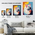 thumbnail image 3 of Ragdoll Cat Lover Gift Pet Portrait Orange Blue Purple Artwork Painting Artwork Framed Wall Art Print A4, 3 of 5