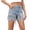 Blue, variant on Tnhcen Women's Rhinestone Beaded Fringe Denim Shorts, Distressed High Waist Jean Shorts with Pockets, 100% Pre-Shrunk Casual Sexy Hot Pants XS-2XL