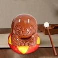 thumbnail image 4 of Huoge Wooden Fish Temple Mokugyo With Mallet And Mat Buddhist Meditation Accessories Wooden Zen Drum Instrument Buddhist Wooden Desktop Decoration diplomatic, 4 of 4
