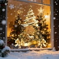 thumbnail image 1 of Uklsqma Christmas Window Stickers | Reusable Waterproof Holiday Decals In Gold Red Purple | Easy Apply Remove No Residue | Durable Plastic Decorative Film for Home Office Party Windows, 1 of 6