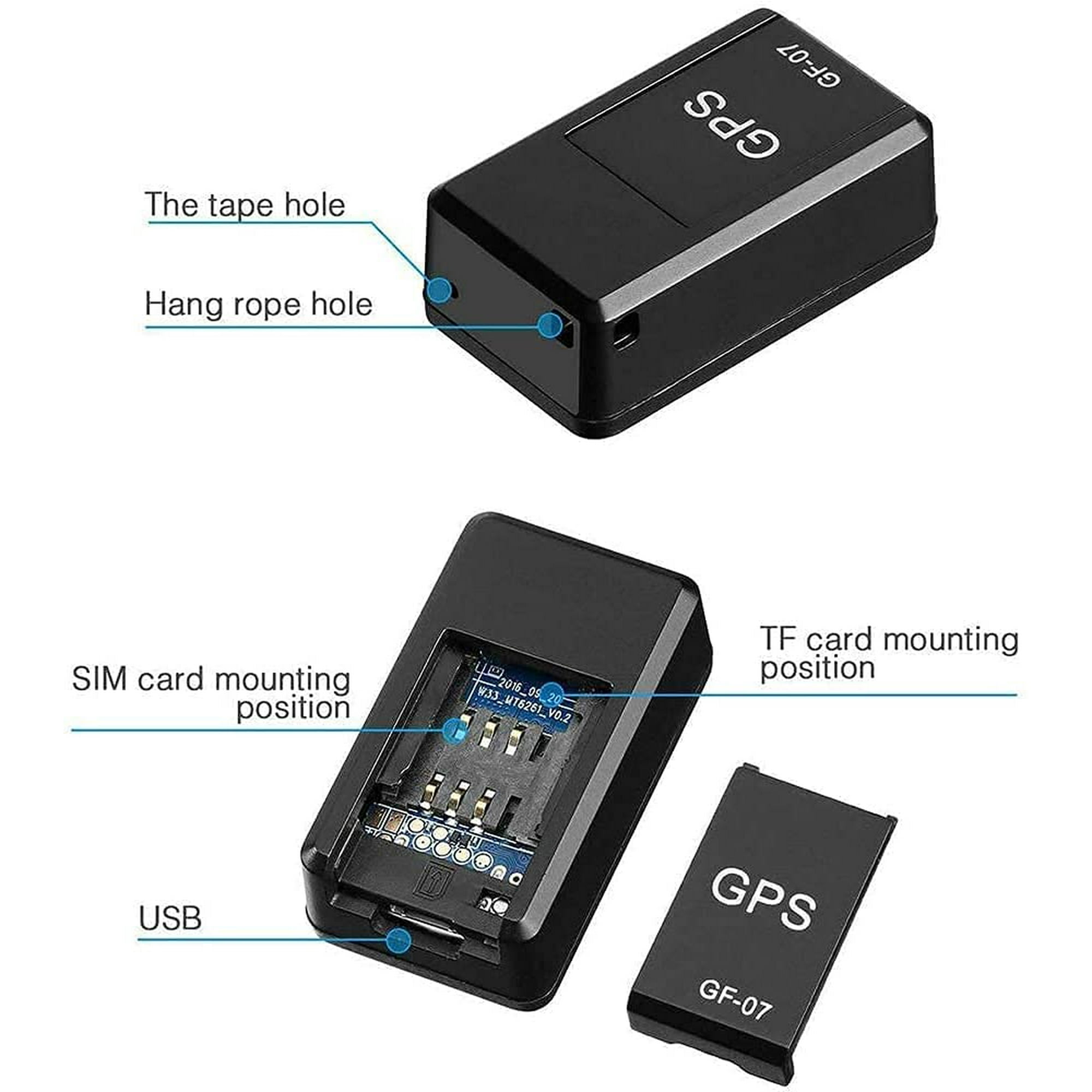 GPS Tracker for Vehicles Mini Magnetic GPS Real time Car Locator Full USA Coverage No Monthly Fee Long Standby GSM SIM GPS Tracker for Vehicle Car Person Walmart