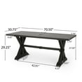 thumbnail image 2 of Noble House Wasco Aluminum Outdoor Dining Table, Antique Black, 2 of 8