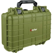 Eylar Compact Hard Case Water & Shock Proof with Foam TSA Approved 11.6 Inch 8.3 Inch 3.8 Inch OD Green