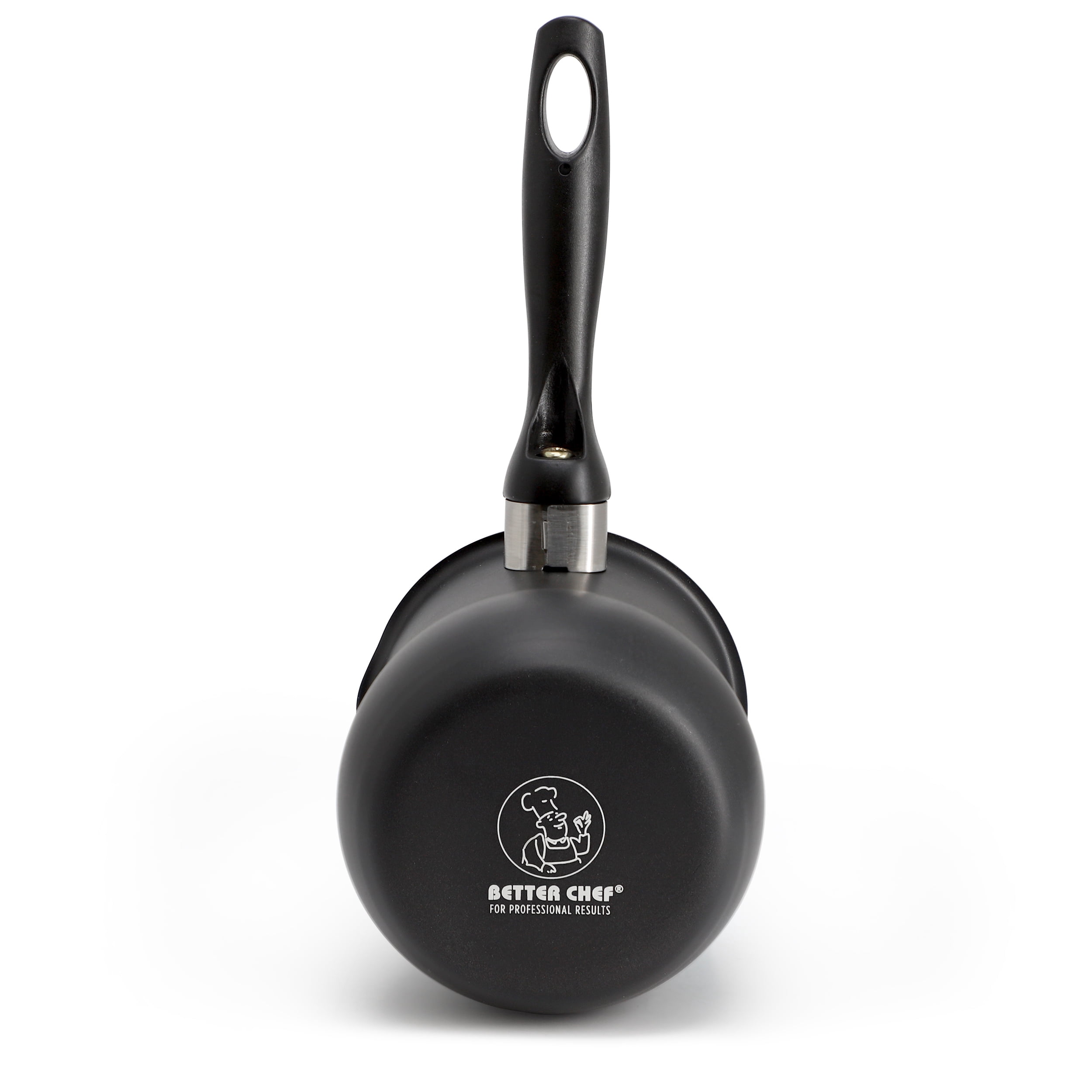 Better Chef 0.45 Quart Aluminum Nonstick Turkish Coffee Warmer in Black with Cool Touch Handle