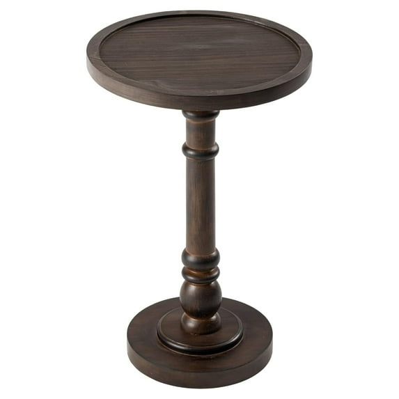 Open Box COZAYH Pedestal End Table with Tray Top - Drink Table for Indoor Use