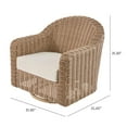 thumbnail image 3 of Better Homes & Gardens Bellamy Outdoor 1pk Swivel Glider Chair, Tan Wicker/Cream Cushion, 3 of 10