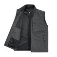 thumbnail image 2 of Bcfgryg Mens Thin Coat Pocket Solid Color Outdoor Vest Men's Vest, 2 of 4