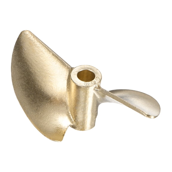 Uxcell RC Boat Propeller, Aluminium Alloy 2 Blades Propellers 4.76mm Hole Dia 48mm OD 1.4mm Pitch CW Clockwise Rotating Drill Propeller for RC Boat, DIY Ship Model