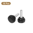 thumbnail image 3 of Unique Bargains 16Pack Rond Moleté Vis à Pouce, M8x25mm en Acier au Carbone Zingué Filetage Vis à Molette Bouton de Serrage Vis, Noir, 3 of 5