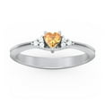 thumbnail image 2 of Bague Cœur avec Pierre de Naissance et Accents sur l'Épaule - Citrine (Novembre), 2 of 4