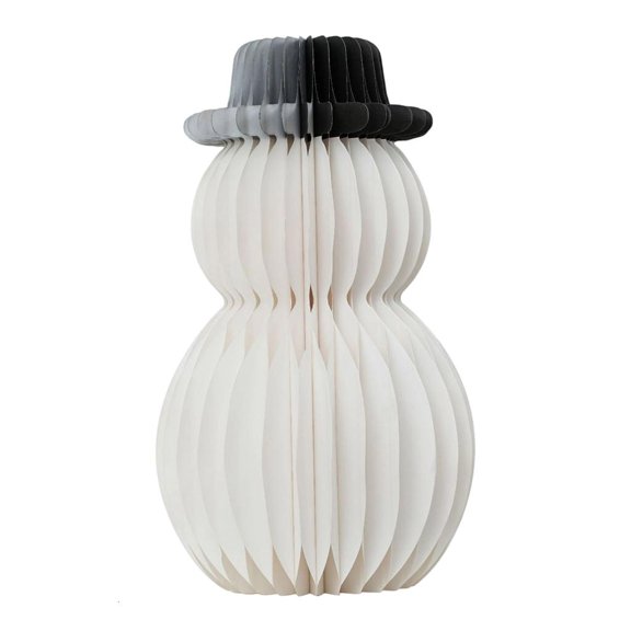 Yammee Environmentally Safe Foldable Paper Snowman Decoration Winter Holiday Party Accent