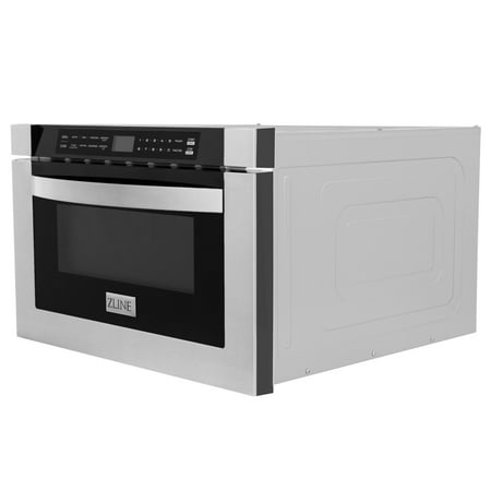 ZLINE - 24" 1.2 cu. ft. Built-in Microwave Drawer in Black Stainless Steel - Black