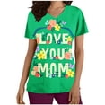 thumbnail image 1 of Birdeem Blouse Mode Femme Manches Courtes Col en V Uniforme de Travail Imprimé avec Poche, 1 of 1