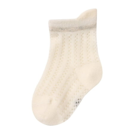 

Baby Boy Socks Summer Mesh Comfortable Breathable Loose Mouth Medium Tube Socks Yellow S