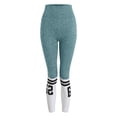 thumbnail image 6 of GEWSEY High Waisted Scrunch Butt Yoga Pants for Women, Athletic Workout Leggings with Striped, Tummy Control Seamless Gym Leggings (Dark Green, M), 6 of 7