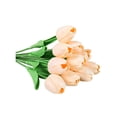 thumbnail image 1 of 10 piezas de flores artificiales de tulipán para casa, oficina, fiesta, rama de flores falsas realistas, decoración de centro de mesa, regalo del Día de la Madre y Pascua., 1 of 8