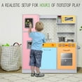 thumbnail image 4 of Lil' Jumbl Wooden Pretend Play Kitchen Set with Sounds and Accessories, Colorful, 4 of 9
