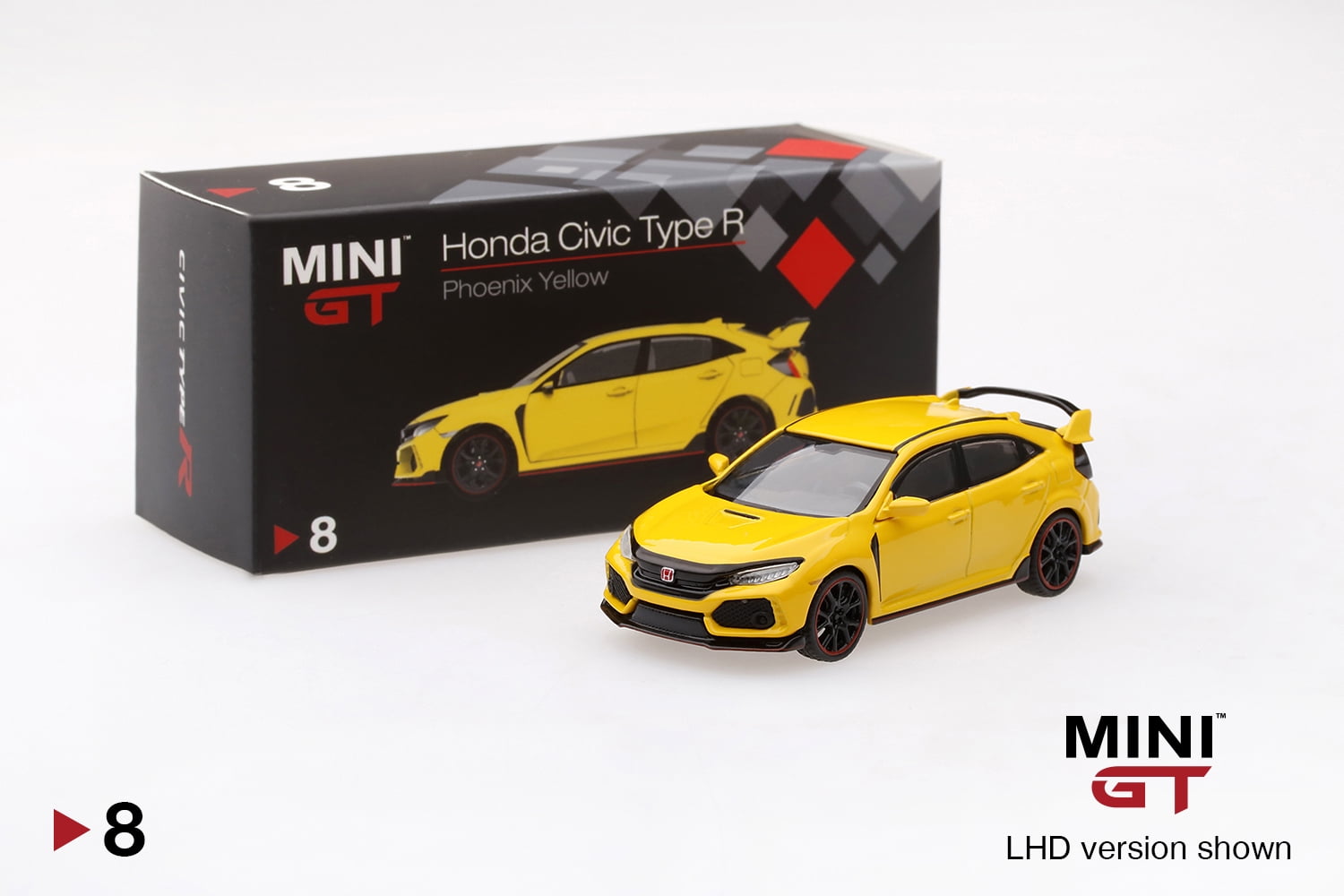 Mini Gt 1 64 17 Honda Civic Type R Fk8 Tsm Model Diecast Car Phoenix Yellow Mgt Walmart Com Walmart Com