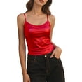 thumbnail image 4 of Sequin Tank Top Sleeveless Red Sparkle Vest Shiny Top Tops for Women Trendy Womens Holiday Tops Sparkly, 4 of 4