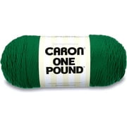 Caron One Pound Solids Yarn, 16oz, Gauge 4 Medium, 100% Acrylic - Kelly Green- For Crochet, Knitting & Crafting ( 1 Piece )