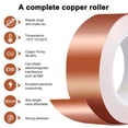 thumbnail image 5 of Cinta de cobre para vidrieras, adhesivo conductor con gran fuerza que garantiza una fijación segura para proyectos de arte y reparación de dispositivos electrónicos, 5 of 5