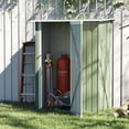thumbnail image 2 of Outsunny 5 x 3 ft. Garden Metal Storage Shed with Lockable Door, Lawn Green, 2 of 9