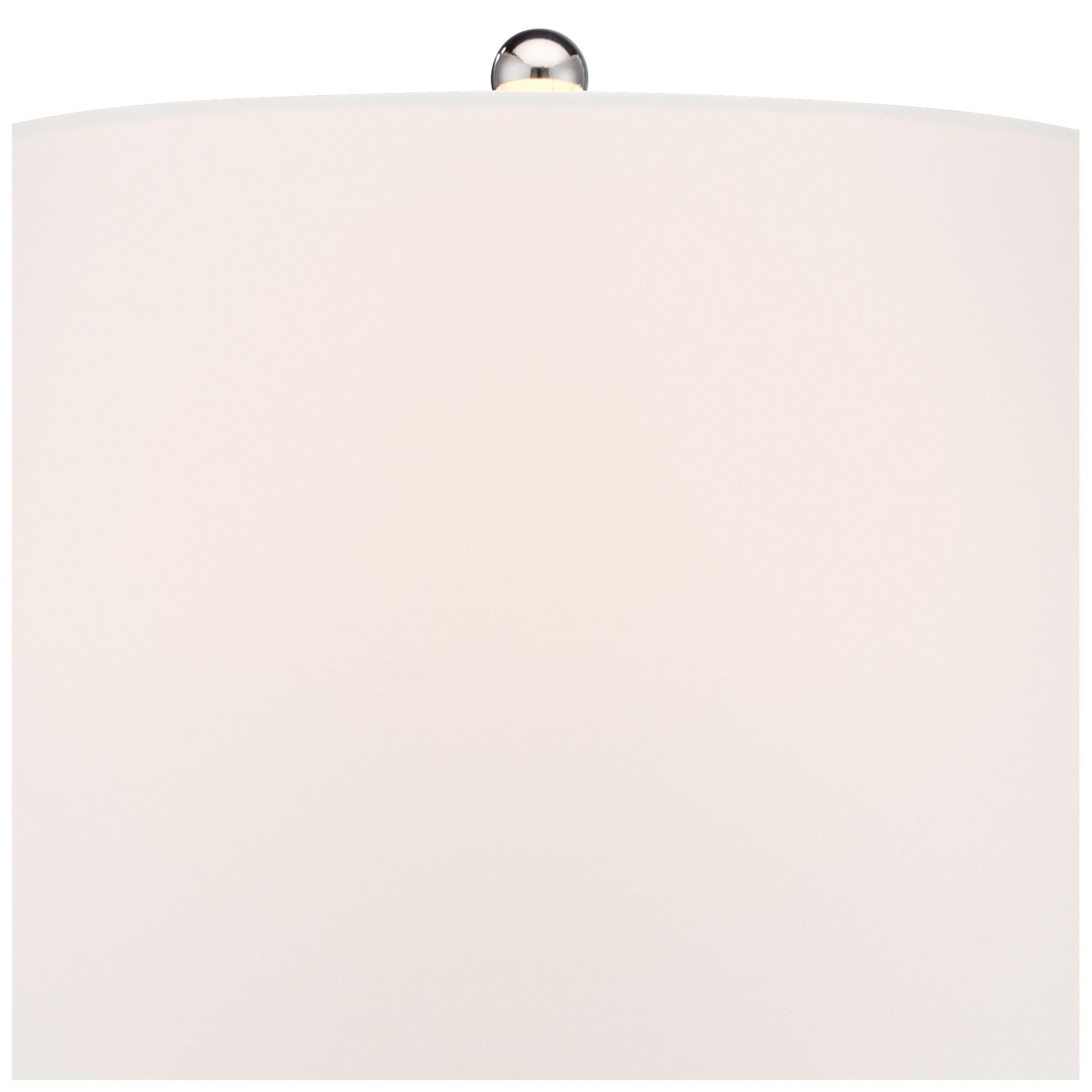 360 Lighting Coastal Table Lamp 26.25" High Clear Glass Cylinder Steel Fillable White Drum Shade for Living Room Family Bedroom Bedside Office