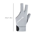 thumbnail image 3 of ZOURIH Pool Gloves Billiards Left Hand,3 Fingers Shooters Snooker Cue Sport Gloves Billiards Glove for Women or Men Billiard Accessories,Light Ashy, 3 of 4