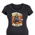 thumbnail image 3 of Guardians Of The Galaxy - Rocket Boom - Women's Maternity Scoop Neck Graphic T-Shirt, 3 of 5