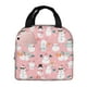 thumbnail image 1 of Easygdp Cute Pink Snowman Cat Bolsa Térmica Premium - Tela Oxford Impermeable, Gran Capacidad, Bolsillo Frontal, Unisex para Trabajo, Escuela, Actividades al Aire Libre y Picnics, 1 of 8