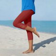 thumbnail image 7 of Khunlpohl Womens Capris Pants Elastic Waist Lace Casual Leggings Bottoms Fashion Solid Color Capri Pant, 7 of 7
