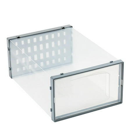 

Clear Plastic Shoe Storage Box Thickened Stackable Shoe Case Organizer Drawer Type Container for Men Women