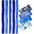 thumbnail image 1 of Toalla de playa de 75*150CM, rayas azules, 1 of 5