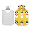 thumbnail image 2 of 2L Hot Water Bottle with Soft Velvet Cover PVC Hot Water Bag for Pain Relief Long-Lasting Warmth White-faced Cats, 2 of 8