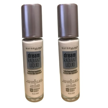Maybelline New York Dream Radiant Liquid Hydrating Foundation in Alabaster 00, Pack of 2