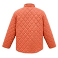 thumbnail image 5 of SEROYE Womens Jackets Corduroy Quilted Stand Collar Button Down Coat Embossed Pattern Casual Warm Outerwear Pockets (XL, Orange), 5 of 5