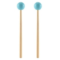 2Pcs Soft Rubber Head Sticks Wood Handle Bell Mallets for Glockenspiel Xylophone Bell Music Instruments Parts Green