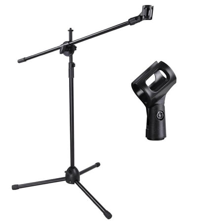 Adjustable Microphone Stand Boom Arm Mic Mount Quarter-turn Clutch Tripod Holder Audio Vocal