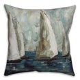 thumbnail image 2 of Creative Products Faded Painted Sailboats 18x18 Indoor / Outdoor Pillow, 2 of 3