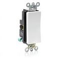 thumbnail image 3 of Leviton  Decora  Antimicrobial Treated Specification Grade Switch, 3-way, Self-grounding, 120/277 Volts, 20 Amp, White (Pack of 3), 3 of 3
