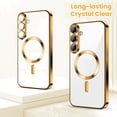 thumbnail image 6 of Entronix Magnetic Clear Case Compatible with Galaxy S26 Plus, Flexible TPU Cover and Built-in Camera Lens Protector, Gold, 6 of 6