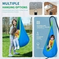 thumbnail image 2 of YOPTOP Easy To Install and Use Kids Hammock Swing Chair  Blue,blue,none, 2 of 7