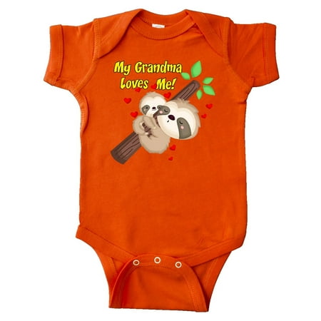 

Inktastic My Grandma Loves Me Sloth Gift Baby Boy or Baby Girl Bodysuit