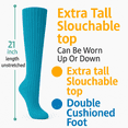 thumbnail image 5 of Women’s Cotton Slouch Socks Extra Long Scrunch Knee-High Boot Socks 1 Pair - Capri, 5 of 10
