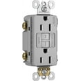 thumbnail image 2 of Legrand-Pass & Seymour 1597GRYCCD12 Self-Test GFCI Receptacle Outlet with Wall Plate, 15Amp 125V, Gray, 2 of 8